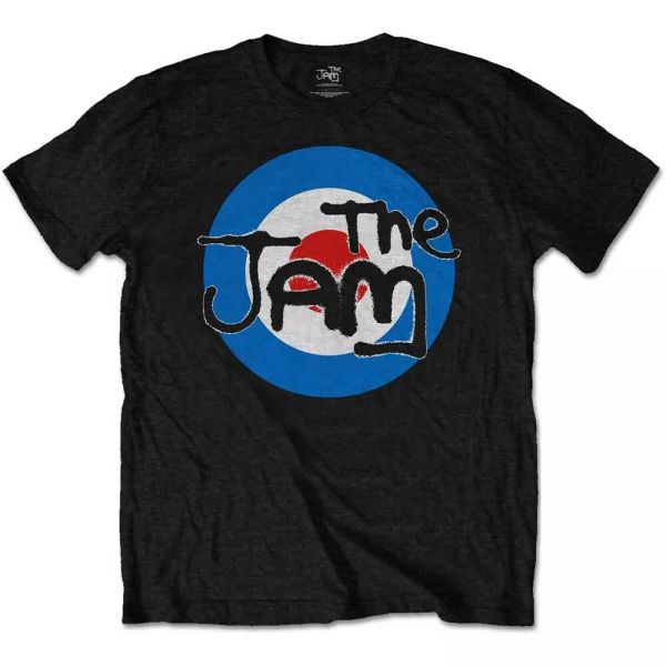 

the jam paul weller logo black licensed men t-shirt, White;black