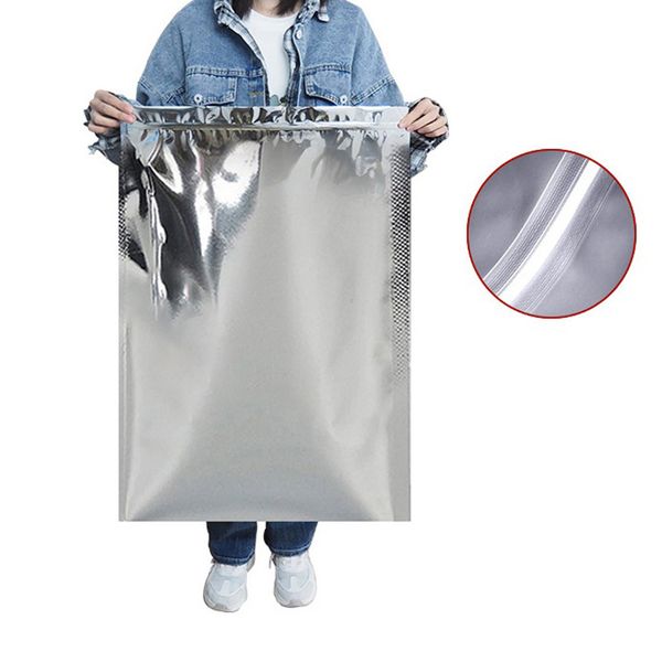 35x50 / 40x60 / 45x70 / 50x80cm grande zíper top top folha de alumínio Mylar Bag Package Bolsas de pacote Bolsas de armazenamento de zíper Atacado LX4497