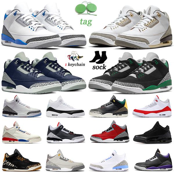 

3 3s jumpman men basketbll shoes pine green racer blue medium grey animal instinct cement black cat court purple fire red jth mens trainers