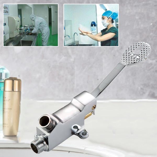 

bathroom sink faucets basin faucet tap switch control by floor foot pedal valve el single cold water