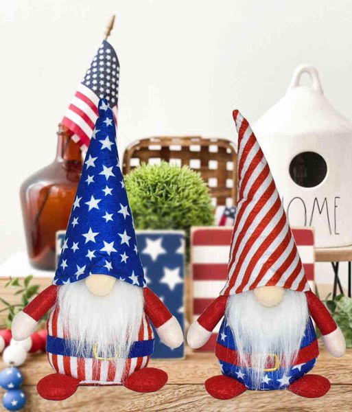 

day american national day star stripes red and blue doll home decorations