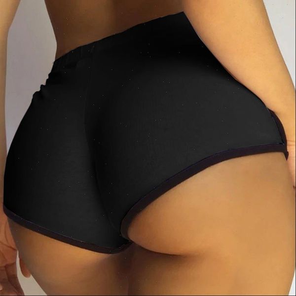 

women shorts casual fashion white black high waist biker bodycon summer cotton sweat mini femme