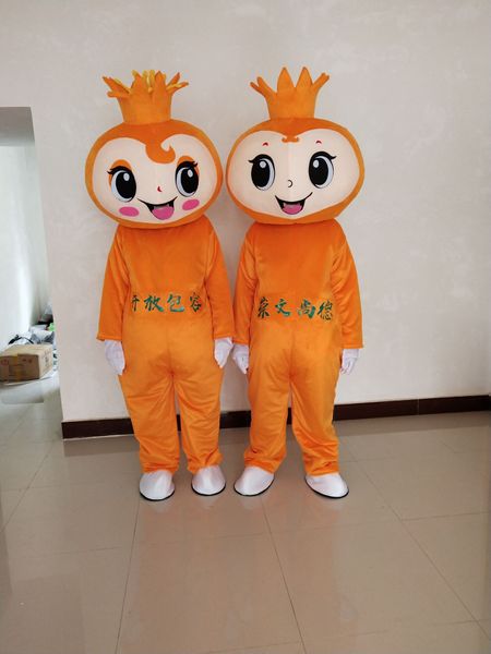 Costumi mascotte Costume mascotte melograno Walking Fruit Lovely Cartoon Appearl Divertenti mascotte Fancy Halloween Party Event Suit Outfit