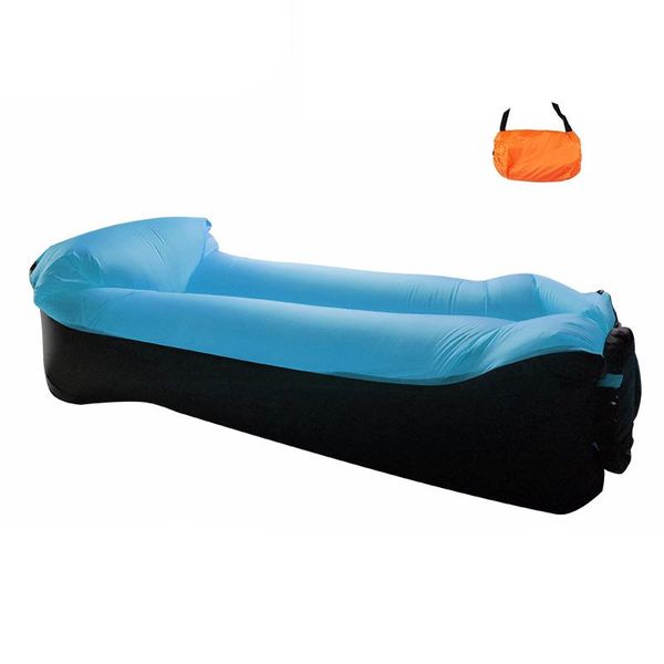 

camping beach lounger inflatable air sofa with portable package for travelling, camping, hiking, pool and parties camp furniture