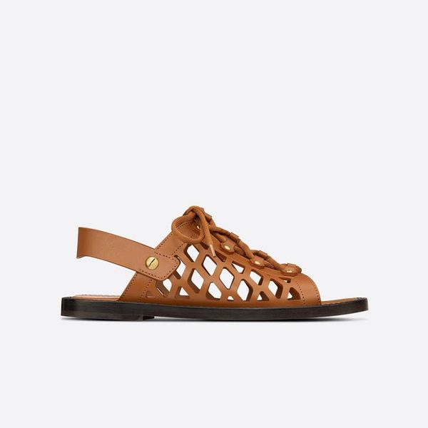 

sandals real cow leather summer women's flats shoes lace up hollowed ladies beach slides retro leisure, Black