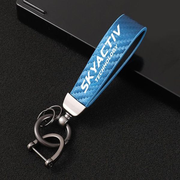 

keychains for mazda 2 3 5 6 8 cx3 cx4 cx5 cx7 cx8 cx9 cx30 mx5 rx8 leather car keychain 360 degree rotating horseshoe key rings, Silver