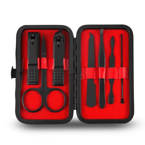 

nail art kits 7pcs/set manicure clippers pedicure set portable travel hygiene kit stainless steel cutter tool drop