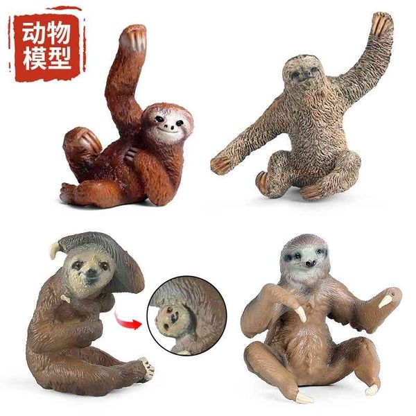 

simulated animal model children's solid static plastic toy sloth monkey orangutan ape decoration