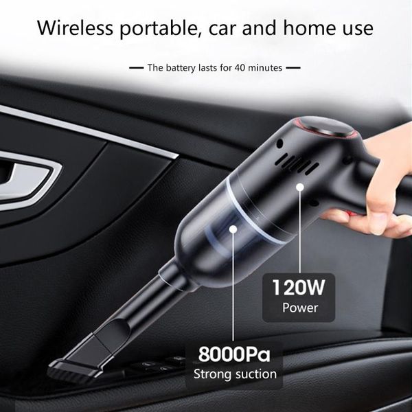 

rechargeable cordless 8000pa 120w handheld wireless car vacuum cleaner for suv truck home office pet house computer and w91f cleaners
