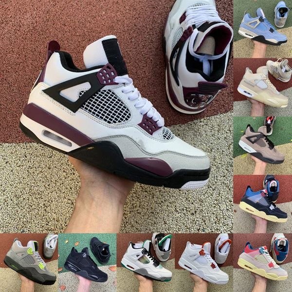 

2021 new 4 men women basketball shoes 4s university blue fire red white sail union guava ice mens sneakers black cat cactus jack tattoo cool