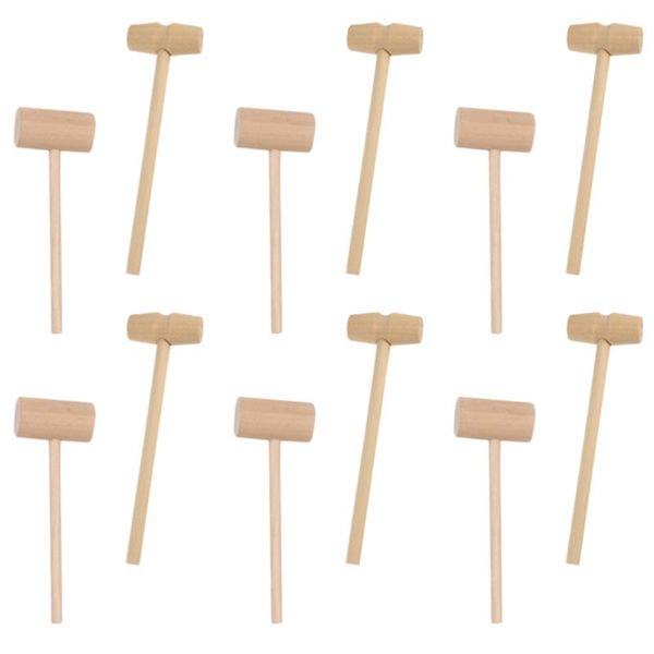 

hand tools 50 pcs durable wooden cake hammers multipurpose seafood (log color 1)