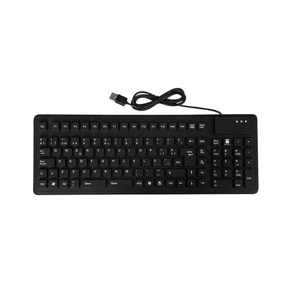 

keyboards arrival spanish keyboard usb wired 105 keys foldable soft silicone waterproof dustproof for deskcomputer laptop