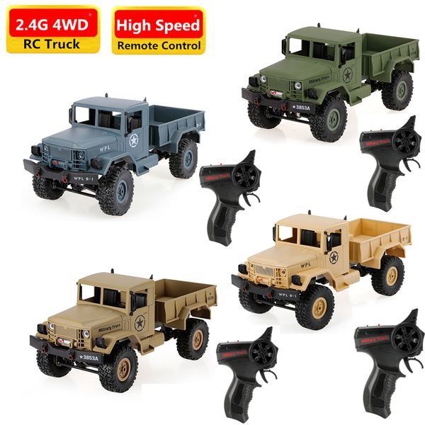 

electric high simulation military truck model 2.4g 4wd high speed rock crawler off load climbing car with led headlight gift toy