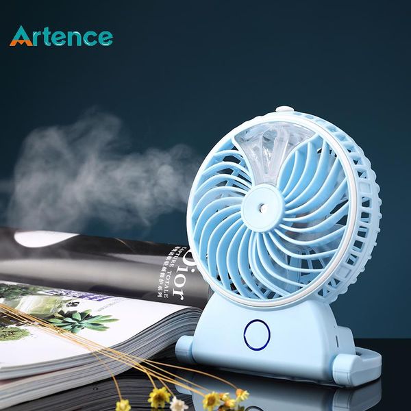 

electric fans water mist fan usb rechargeable humidifier with lithium battery for outdoor office home cooling summer