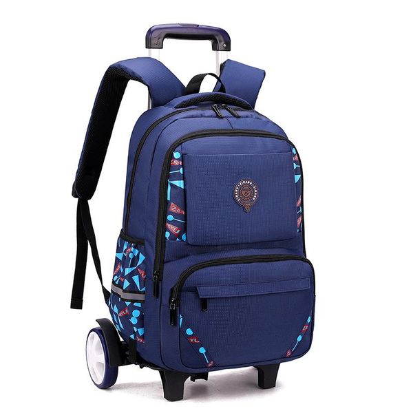 

removable children school bags six wheels children's trolley backpack primary schoolbags boys kids wheeled