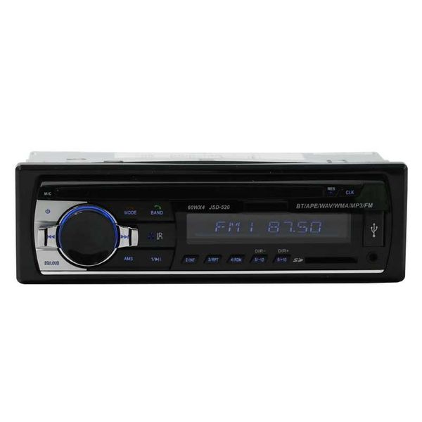 

car video 12v jsd-520 radio bluetooth 1 din stereo player aux-in mp3 fm remote control for phone audio