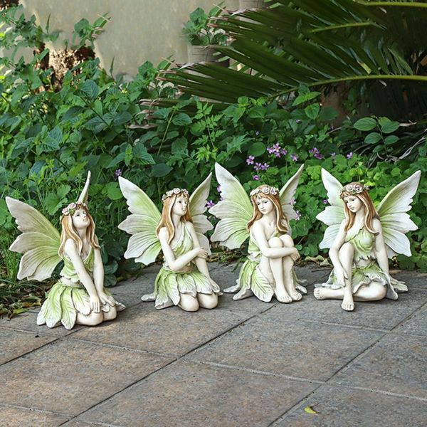 

garden decorations girl flower fairy resin statue decoration european creative furnishings home lawn courtyard villa crafts