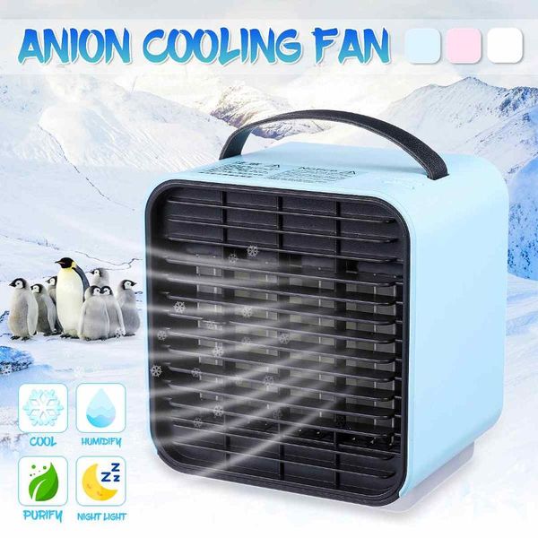 

electric fans mini air cooler fan conditioner humidifier purifier negative ion cooling usb portable desk table drop