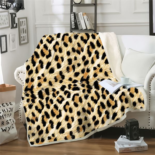 

cloocl blankets beautiful leopard pattern 3d print street style air conditioning travel throw blanket teens bedding plush quilt