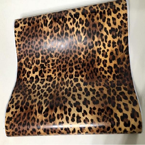 

wallpapers (leopard print) wall paper roll panoramic indoor mural diy decorative sticker retro furniture pvc self adhesive film