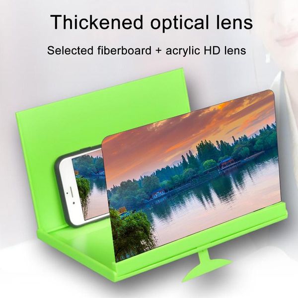 

inch folding cell phone screen magnifier enlarged mobile hd video stand mounts & holders