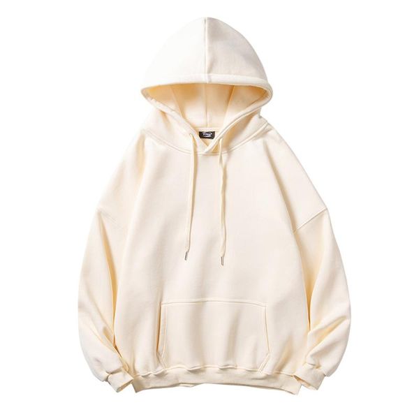 

men's hoodies & sweatshirts men woman fashion solid color autumn winter long sleeve oversized hip hop hoody male casual drawstring, Black