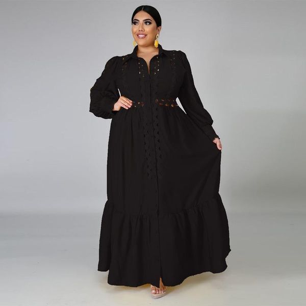 

ethnic clothing xl-5xl christmas robe femme african dresses women maxi plus size hollow out dress dashiki autumn clothes, Red