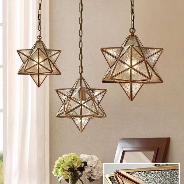 

pendant lamps star copper lights dining modern lustre salon lighting kitchen fixture suspension luminaire lamp bedroom