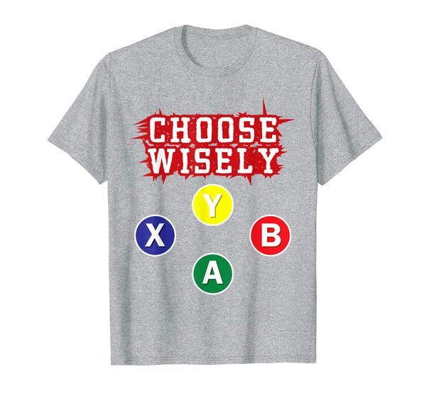 

mens epic gamer gift video game controller choose wisely t-shirt, White;black