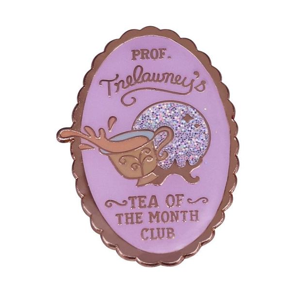 

pins, brooches tea of the month club enamel pins, Gray