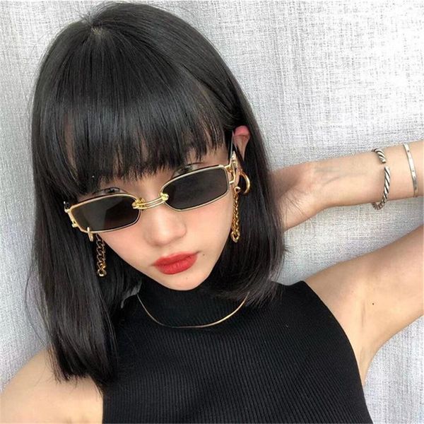 

sunglasses wu yifan gw002 same buckle fashion metal box optical frame, White;black