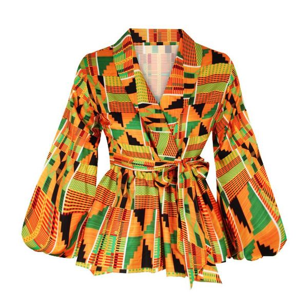 

ethnic clothing v neck lantern sleeve shirt women african clothes 2021 fashion dashiki print party dresses for, Red