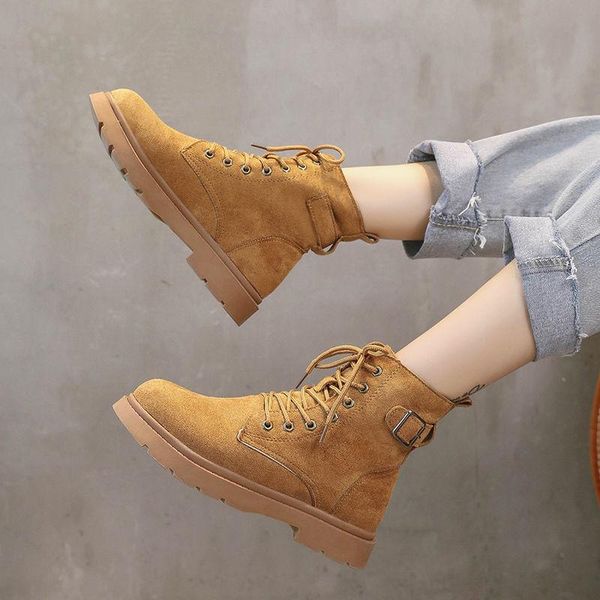 

boots women's short tube autumn and winter 2021 british style student korean for women, Black