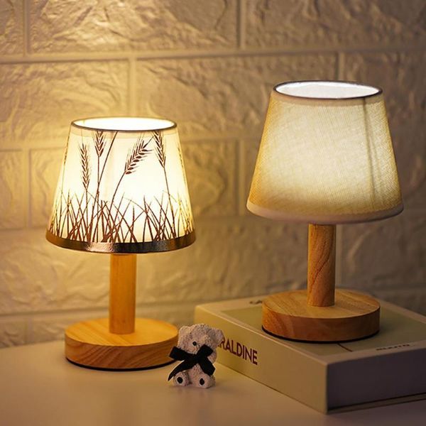 

party decoration nordic style led table lamp stable fabric study reading night light home decor college dorm bedside lights