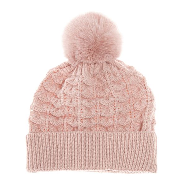 

fashion designers caps women autumn and winter casual thin chenille soft knitted hat jacquard big fur ball warm wool hat outdoor sports wool, Blue;gray