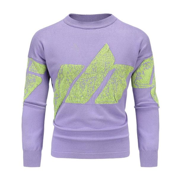 

men's sweaters telotuny autumn and winter casual pullovers fashion printed slim-fit blouse loose edition shoulder cuff head sweater, White;black