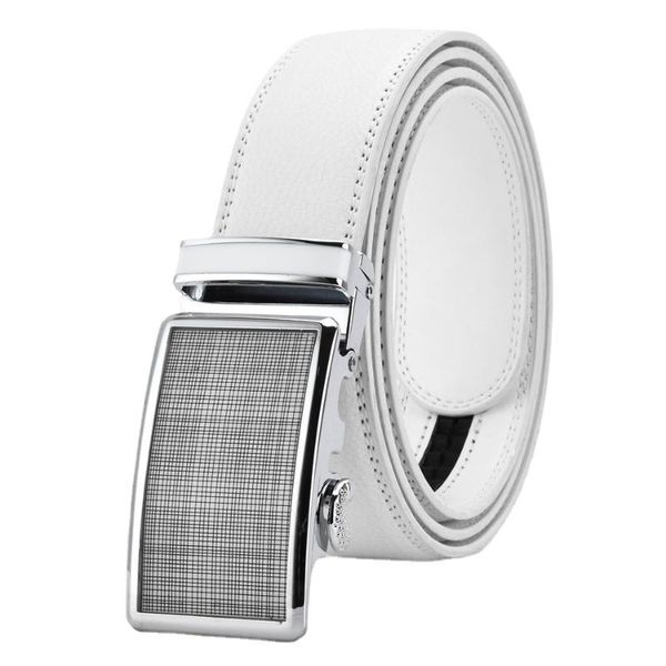 

belts 3.5cm genuine leather white belt men's designer automatic buckle, Black;brown