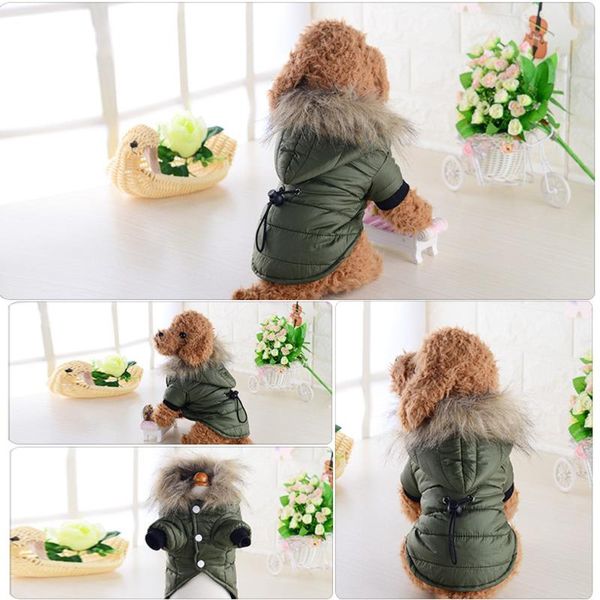 

dog apparel pet warm down cotton-padded jacket winter cute costume puppy hoodie coats vÃªtements de chien