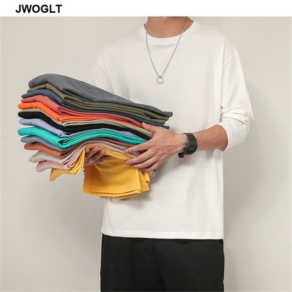 

45kg-100kg autumn men's t shirt casual long sleeve regular fit 100% cotton soft o-neck basic shirts 4xl 5xlops ees 220302, White;black