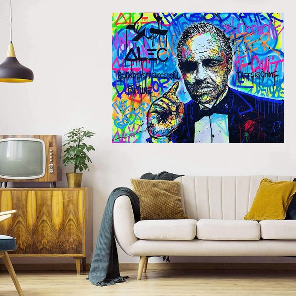 

alec monopoly the godfather huge oil painting on canvas home decor handcrafts /hd print wall art pictures customization is acceptable 210627