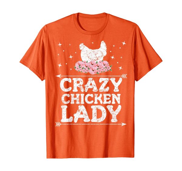 

crazy chicken lady shirt vintage farmer gift poultry lover t-shirt, White;black