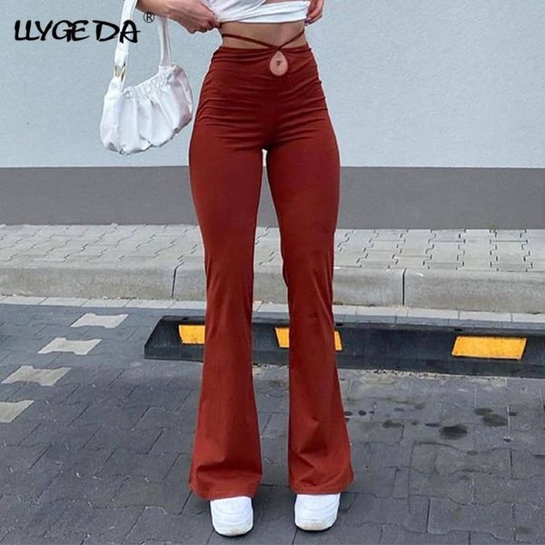 

women's pants & capris red milk shreds flared for women skinny casual high waist drape pant 2021 spring summer fashion trousers female, Black;white