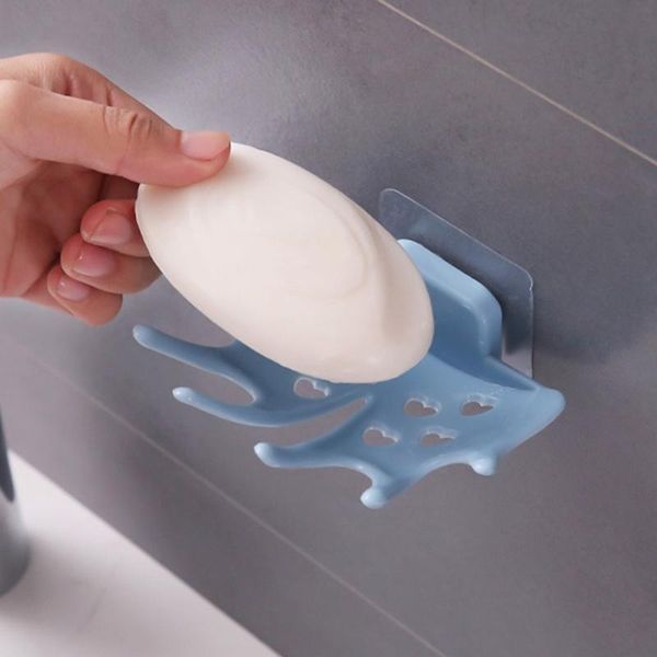 

soap dishes 1pc crown bathroom punch-box drain holder wall hanging rack