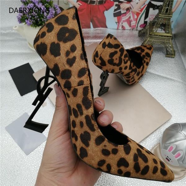 

dress shoes 2021 fashion design shallow mouth pointed black patent leather letter stilettos single women