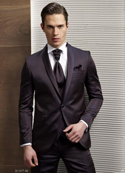 

latest coat pant designs italian purple men suit jacket slim fit blazer 3 piece groom tuxedo custom style prom suits masculibno, White;black