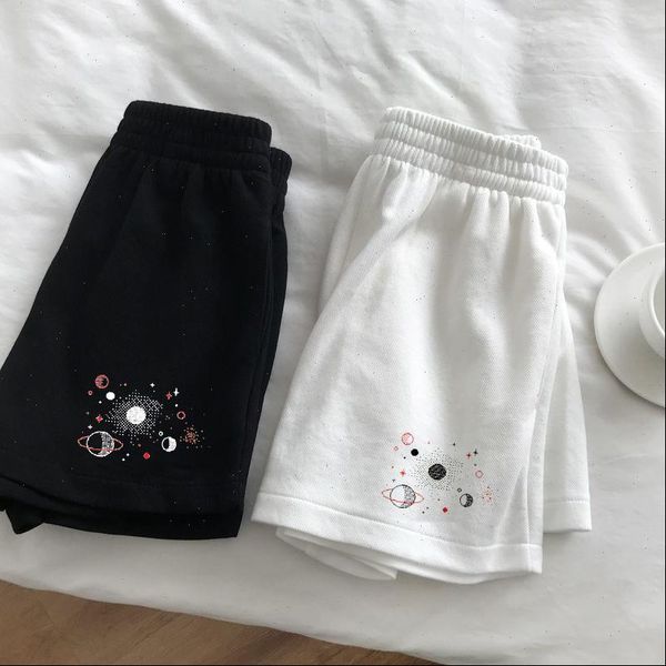 

summer slim hip womens short hop outdoor sports elastic waist office ladies mid fashion pastel rower, White;black