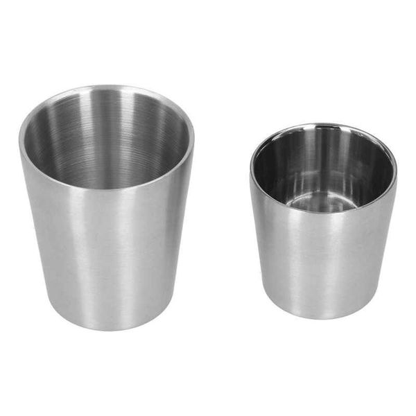 

mugs 2pcs 304 stainless steel coffee double wall beer wine cups mug office water