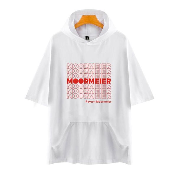 

men's t-shirts payton moormeier hooded men t shirt hip hop funny tshirt short sleeve streetwear tee homme male oversize, White;black