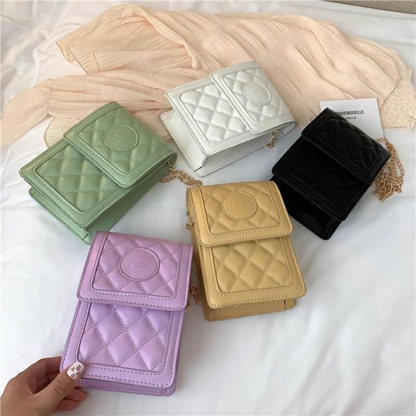 

evening bags mini small square flap bag brand fashion quality pu leather women's handbag check pattern shoulder messenger