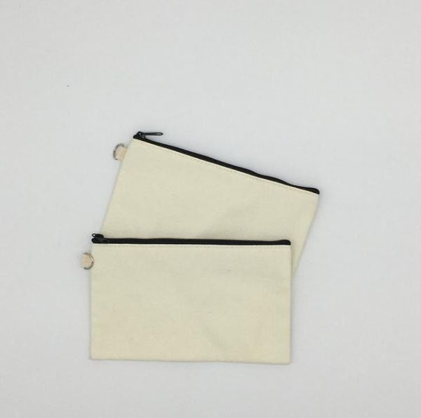

300pcs 19.5x11cm canvas zipper pencil cases pen pouch cotton cosmetic bags makeup mobile phone clutch bag custom wholesale gift wrap